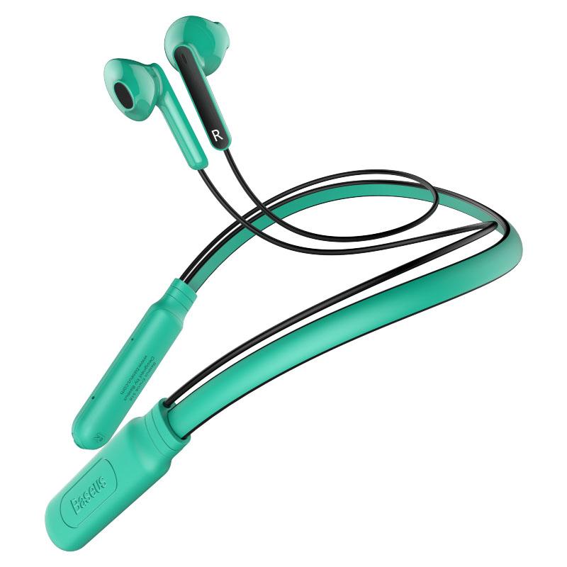 Baseus Encok Neck Hung Bluetooth Earphone Green - Fonez