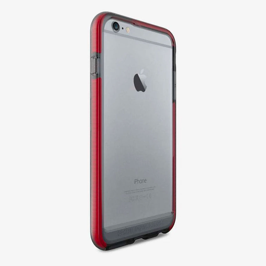 Tech21 Evo Band iPhone 6/6s Smokey/Red Front Left Side View