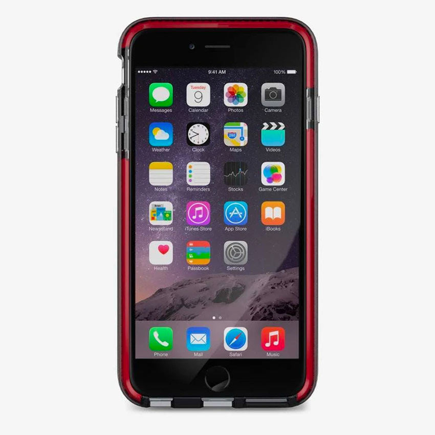 Tech21 Evo Band iPhone 6/6s Smokey/Red Back Side View