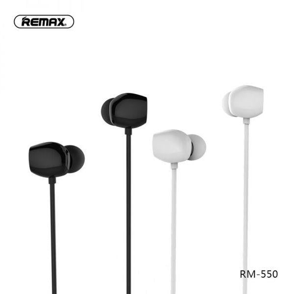 Remax Wired Earphone RM-550 white and black - Fonez