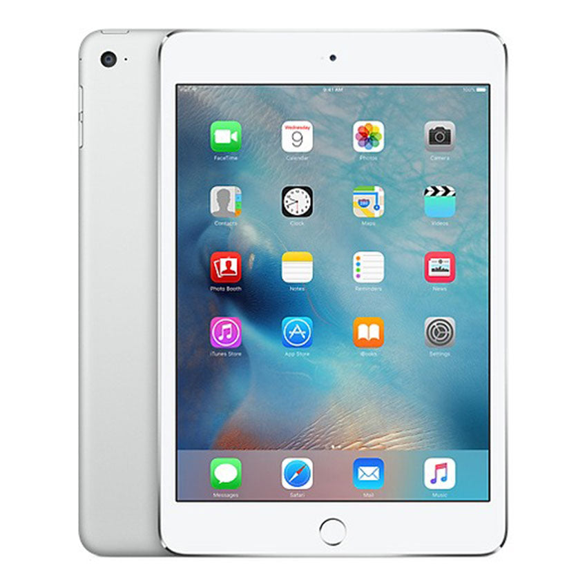 Apple iPad Mini 4 A1538 Wi-Fi silver with White front bezel - Fonez-Keywords : MacBook - Fonez.ie - laptop- Tablet - Sim free - Unlock - Phones - iphone - android - macbook pro - apple macbook- fonez -samsung - samsung book-sale - best price - deal