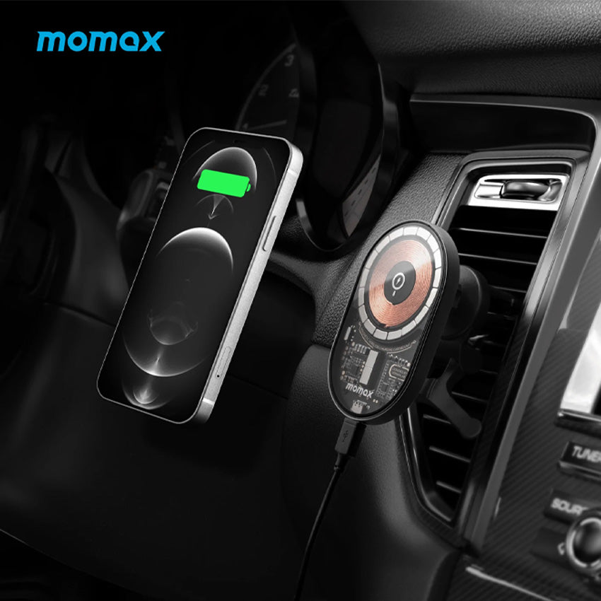 Momax MAG Vent Magnetic Wireless Charging Car Mount 4